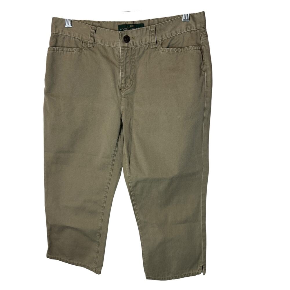 Lauren Ralph Lauren Green Khaki Capri Pants Women’s Size 4 PETITE